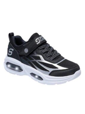 S Sport By Skechers Hudson Light Up Sneakers Boys Size 2 Black Memory Foam
